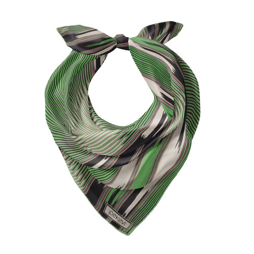 Siyah Zümrüt Karadeniz Keşanı Saten İpek Mendil 