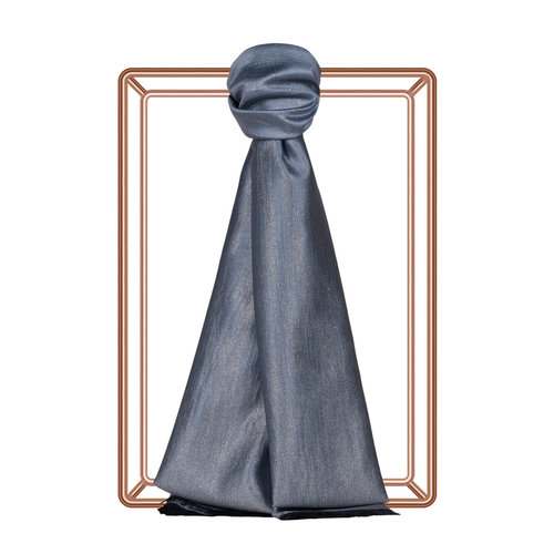 Sky Blue Lurex Silk Scarf