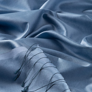 ipekevi - Sky Blue Plain Silk Scarf (1)