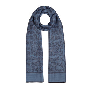 ipekevi - Sky Blue Wicker Basket Print Scarf (1)