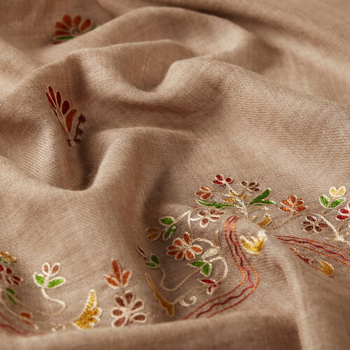 Soil Floral Woven Wool Silk Scarf