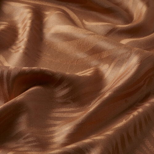 شال حرير جاكار زيبرا لون سلمون