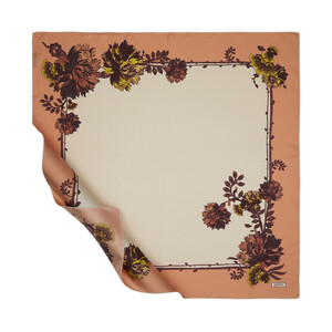 ipekevi - ايشارب حرير تويل تصميم ورود لون سلمون ipekevi - ايشارب حرير تويل تصميم ورود لون سلمون