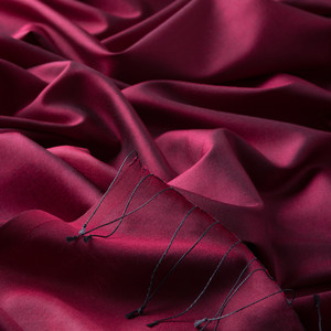 ipekevi - Sour Cherry Plain Silk Scarf (1)