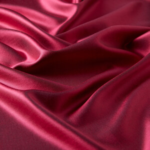 Sour Cherry Reversible Silk Neck Scarf - Thumbnail