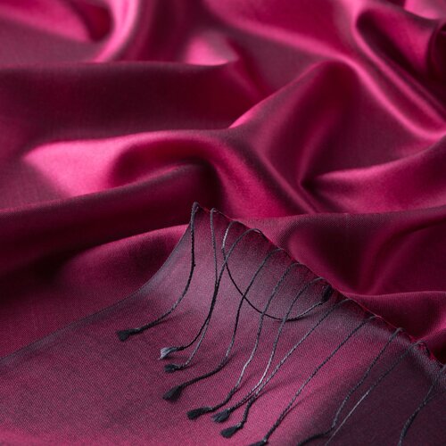 Sour Cherry Reversible Silk Neck Scarf