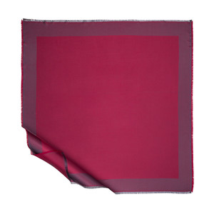 Sour Cherry Reversible Silk Scarf - Thumbnail