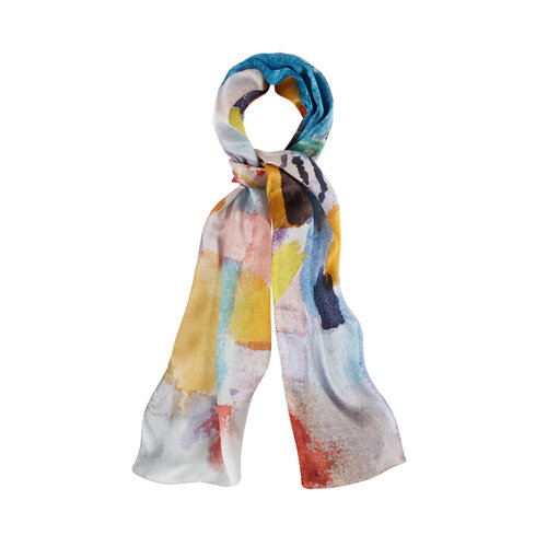 Southern Gardens Satin Silk Scarf 