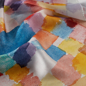 Southern Gardens Twill Silk Scarf - Thumbnail