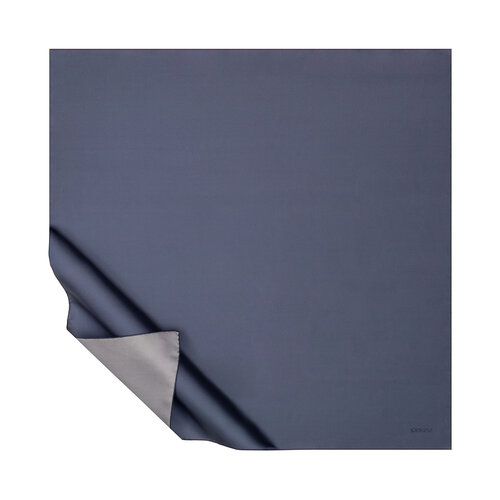 Steel Blue Plain Silk Twill Scarf