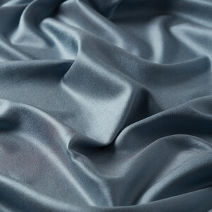 Steel Gray Reversible Silk Scarf - Thumbnail
