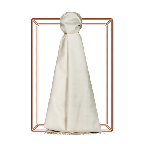 Stone Beige Gradient Silk Scarf