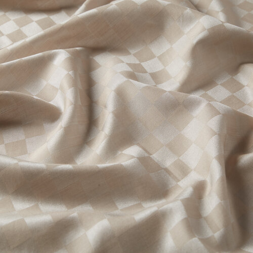 Stone Checkered Cotton Silk Scarf