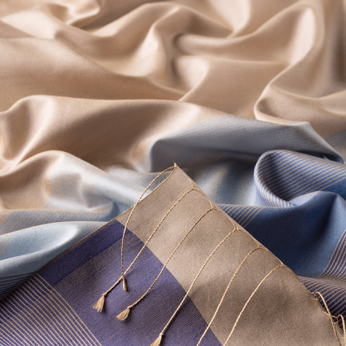 Stone Elitist Striped Silk Scarf