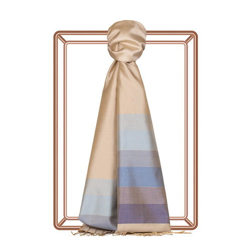Stone Elitist Striped Silk Scarf