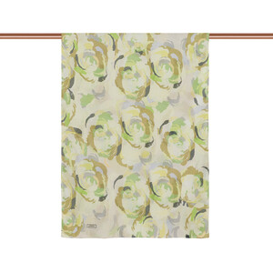 ipekevi - Stone Green Soulful Blooms Twill Silk Scarf (1)