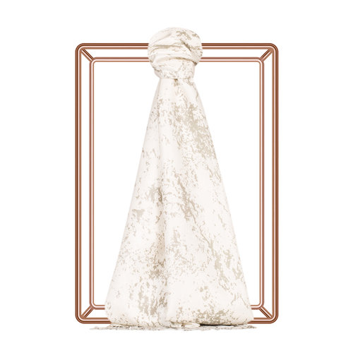 Stone Marble Print Silk Scarf