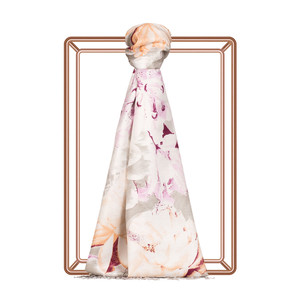 Stone Melancholy Print Silk Scarf - Thumbnail