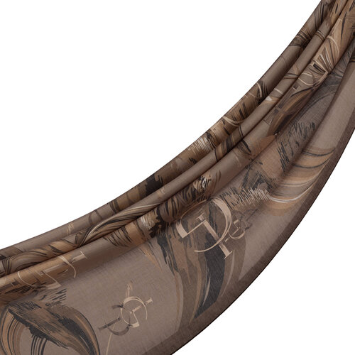 Stone Mono Flow Print Tencel Scarf