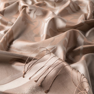 Stone Nev Garden Jacquard Silk Scarf - Thumbnail