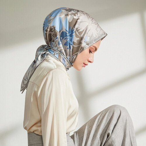 Stone Nihavent Print Silk Twill Scarf