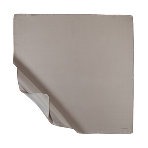 Stone Plain Silk Twill Scarf - Thumbnail