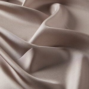 Stone Plain Silk Twill Scarf - Thumbnail