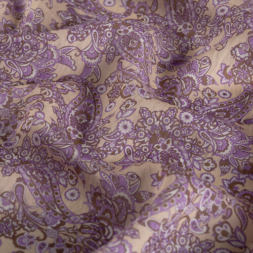 Stone Purple Mezopotamya Model 06 Print Tencel Scarf