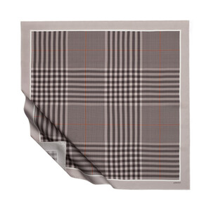 Stone Shepherd Plaid Silk Twill Scarf - Thumbnail