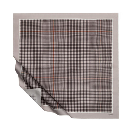 Stone Shepherd Plaid Silk Twill Scarf