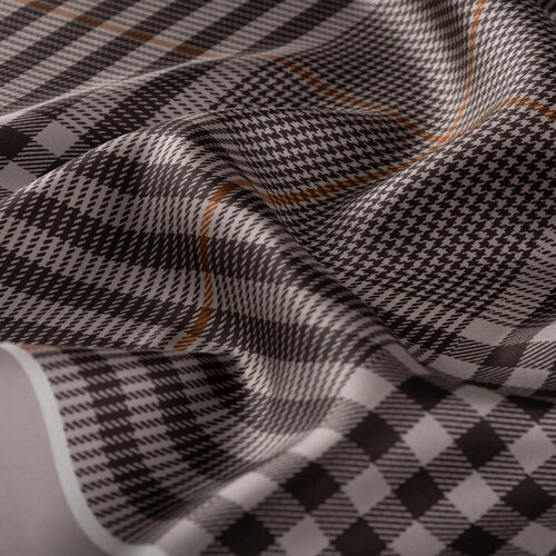 Stone Shepherd Plaid Silk Twill Scarf