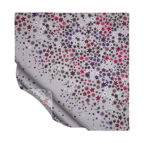 Stone Spray Flowers Tiwll Silk Scarf