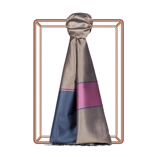Stone Striped Silk Scarf