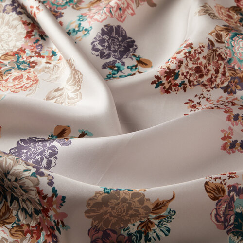 Stone Waterside Garden Print Silk Twill Scarf