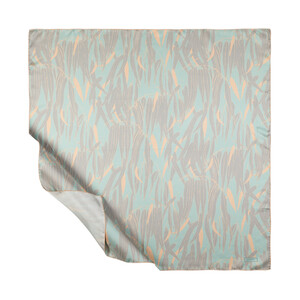 ipekevi - ايشارب حرير تويل تصميم ورود لون أخضر مائي