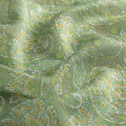 Su Yeşili Mezopotamya Model 03 Desenli Tensel Eşarp 