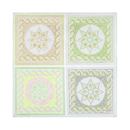 Su Yeşili Olimpos Saten İpek Mendil