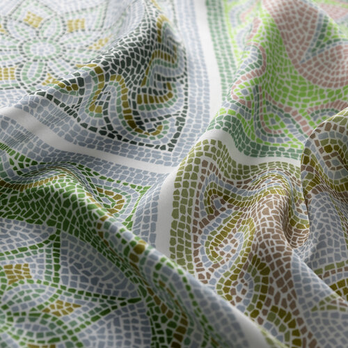 Su Yeşili Olimpos Saten İpek Mendil