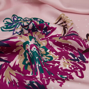 - Sugar Pink End Of Summer Twill Silk Scarf (1)