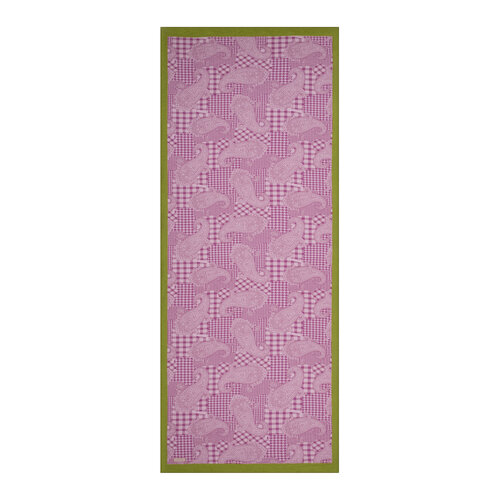 Sugar Pink Gold Patchwork Paisley Print Tencel Scarf