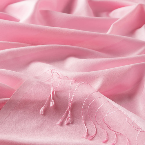 Sugar Pink Mono Striped Silk Scarf