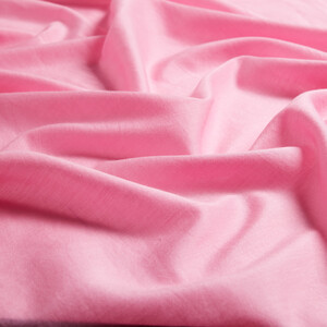 Sugar Pink Plain Cotton Silk Scarf - Thumbnail