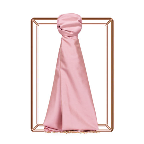 Sugar Pink Plain Silk Scarf