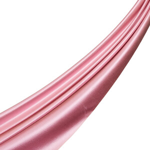 Sugar Pink Reversible Silk Neck Scarf - Thumbnail