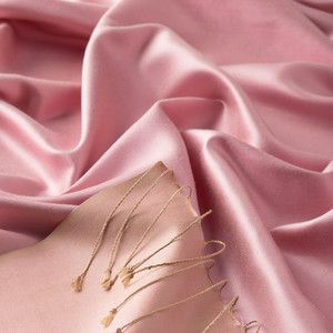 Sugar Pink Reversible Silk Scarf - Thumbnail