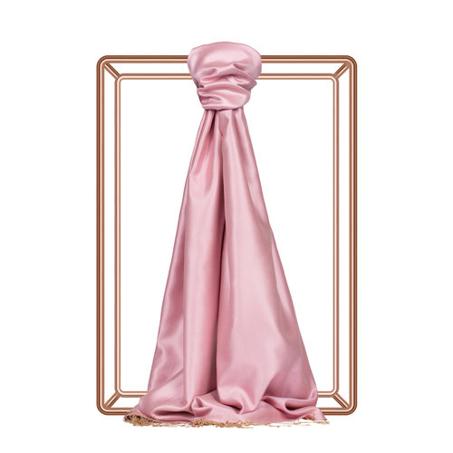 Sugar Pink Reversible Silk Scarf