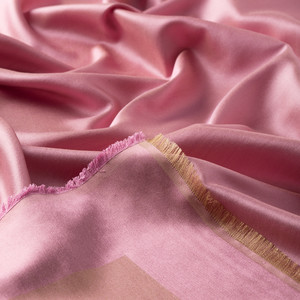 Sugar Pink Reversible Silk Scarf - Thumbnail