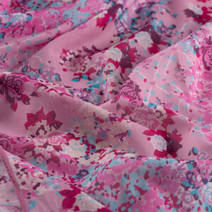 Sugar Pink Rich Rose Cotton Scarf - Thumbnail