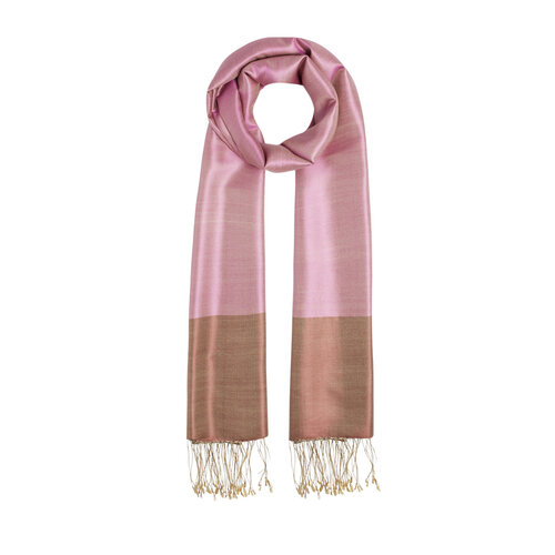 Sugar Pink Stone Reversible Silk Scarf