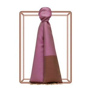 Sugar Pink Stone Reversible Silk Scarf - Thumbnail